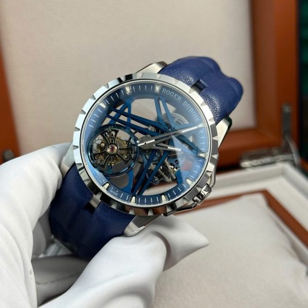 Roger Dubuis Excalibur Monotourbillon Cobalt Blue RDDBEX0838 Best Replica BBR 42mm - Image 3