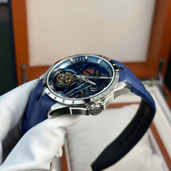Roger Dubuis Excalibur Monotourbillon Cobalt Blue RDDBEX0838 Best Replica BBR 42mm - Image 4