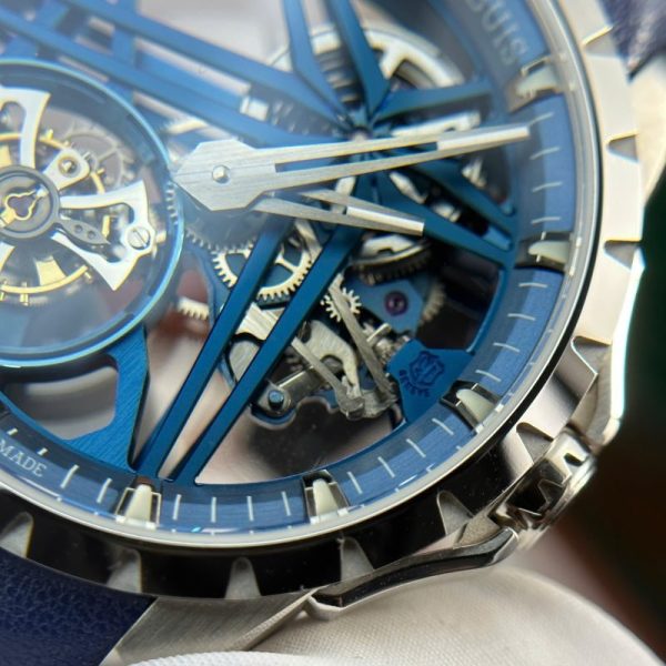 Roger Dubuis Excalibur Monotourbillon Cobalt Blue RDDBEX0838 Best Replica BBR 42mm - Image 6