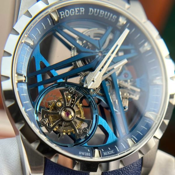 Roger Dubuis Excalibur Monotourbillon Cobalt Blue RDDBEX0838 Best Replica BBR 42mm - Image 7