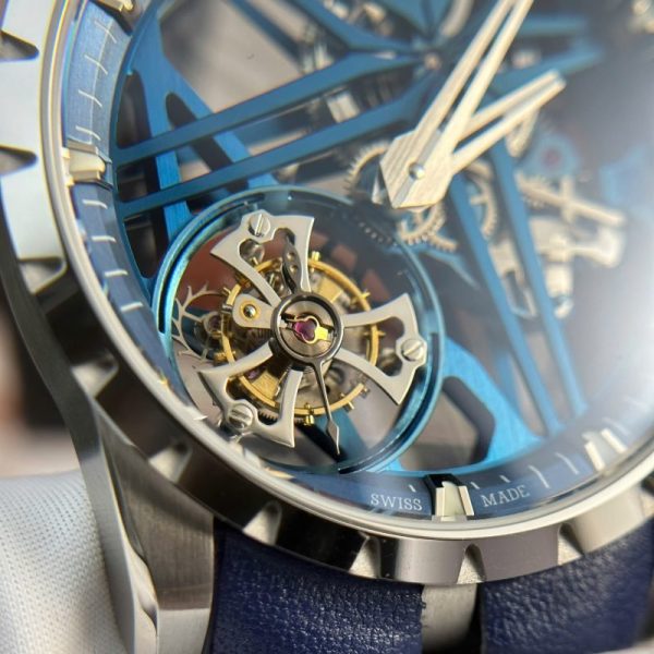 Roger Dubuis Excalibur Monotourbillon Cobalt Blue RDDBEX0838 Best Replica BBR 42mm - Image 8
