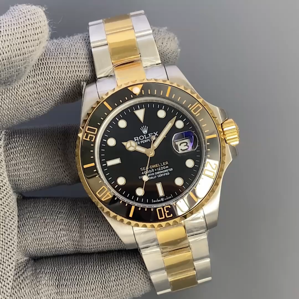 Rolex Sea-Dweller 126603 Yellow Gold Black Dial 43MM Mens Replica Watch - Image 2