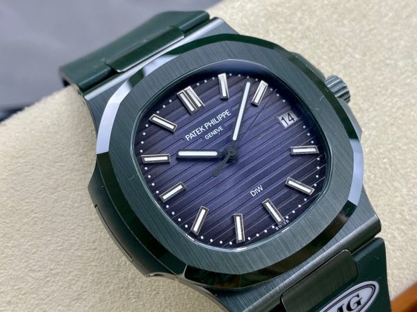 Patek Philippe Nautilus Green Rubber Blue Dial 5711 40MM Watch - Image 4