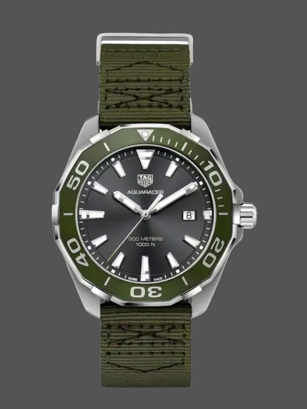Tag Heuer Aquaracer Grey Dial Men’s Watch WAY101L.FC8222 Quartz 43mm