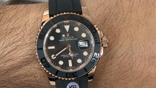 Rolex Yacht Master 116655 Everose Gold Black Dial 40mm Mens replica Watch - Image 2