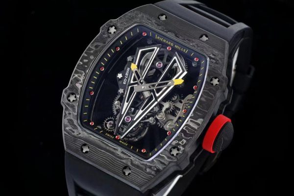 Replica RM 27-03 Rafael Nadal Black Tourbillon Black Rubber Strap - Image 3