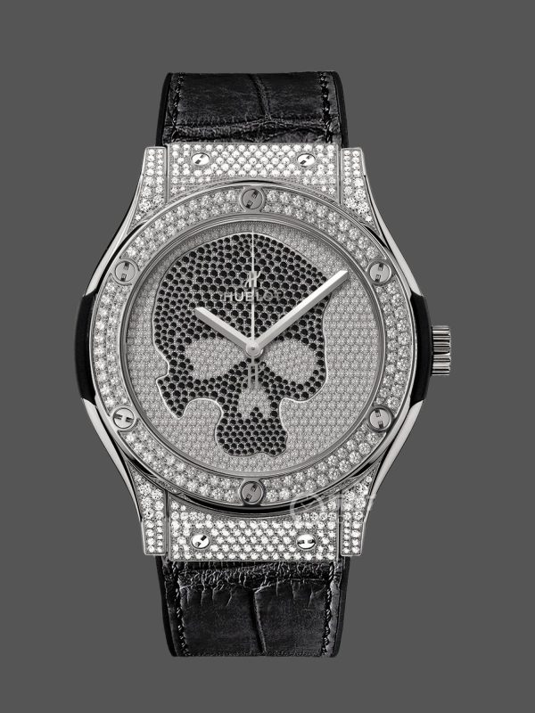 Hublot Classic Fusion Skull Titanium Full Pave 511.NX.9000.LR.1704.SKULL 45mm