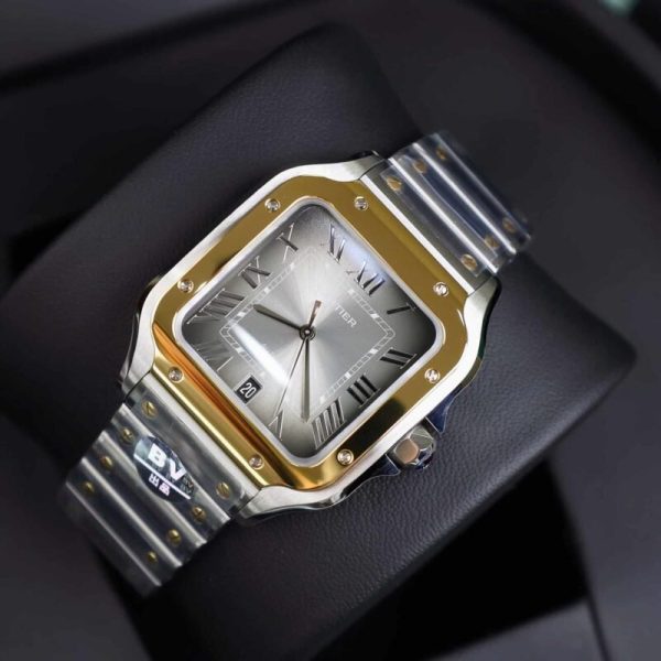 Cartier Santos De Cartier CRW2SA0030 Two Tone Grey Dial Large Model Best Replica BVF 39.8mm - Image 2
