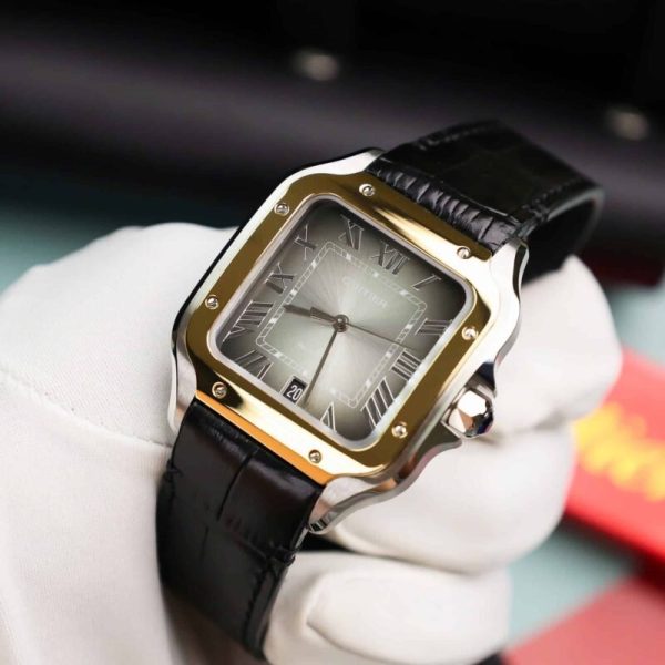 Cartier Santos De Cartier CRW2SA0030 Two Tone Grey Dial Large Model Best Replica BVF 39.8mm - Image 6
