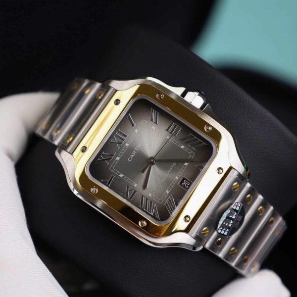 Cartier Santos De Cartier CRW2SA0030 Two Tone Grey Dial Large Model Best Replica BVF 39.8mm - Image 3