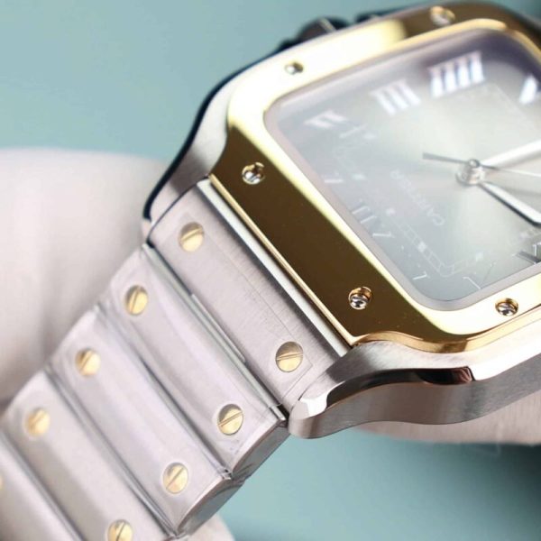 Cartier Santos De Cartier CRW2SA0030 Two Tone Grey Dial Large Model Best Replica BVF 39.8mm - Image 8