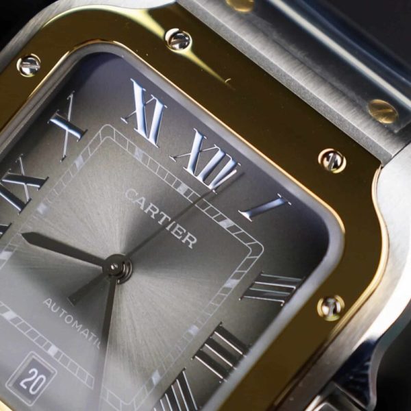 Cartier Santos De Cartier CRW2SA0030 Two Tone Grey Dial Large Model Best Replica BVF 39.8mm - Image 7
