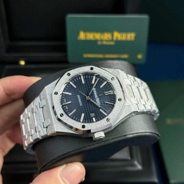Audemars Piguet Royal Oak 15410BC Frosted Gold Blue Dial Best Replica APSF 41mm - Image 3