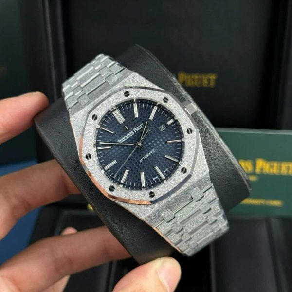 Audemars Piguet Royal Oak 15410BC Frosted Gold Blue Dial Best Replica APSF 41mm - Image 2