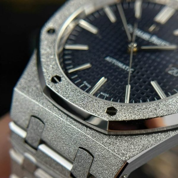 Audemars Piguet Royal Oak 15410BC Frosted Gold Blue Dial Best Replica APSF 41mm - Image 6