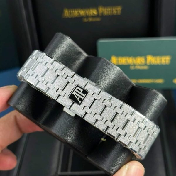 Audemars Piguet Royal Oak 15410BC Frosted Gold Blue Dial Best Replica APSF 41mm - Image 11