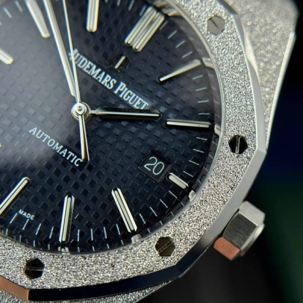 Audemars Piguet Royal Oak 15410BC Frosted Gold Blue Dial Best Replica APSF 41mm - Image 5