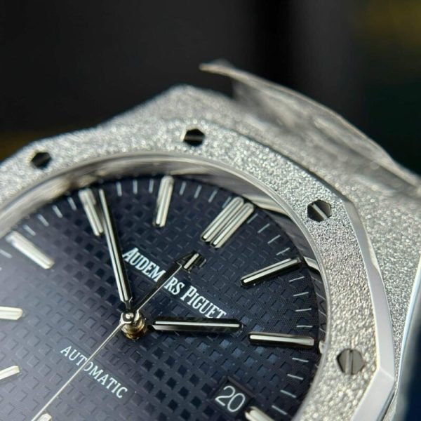 Audemars Piguet Royal Oak 15410BC Frosted Gold Blue Dial Best Replica APSF 41mm - Image 4