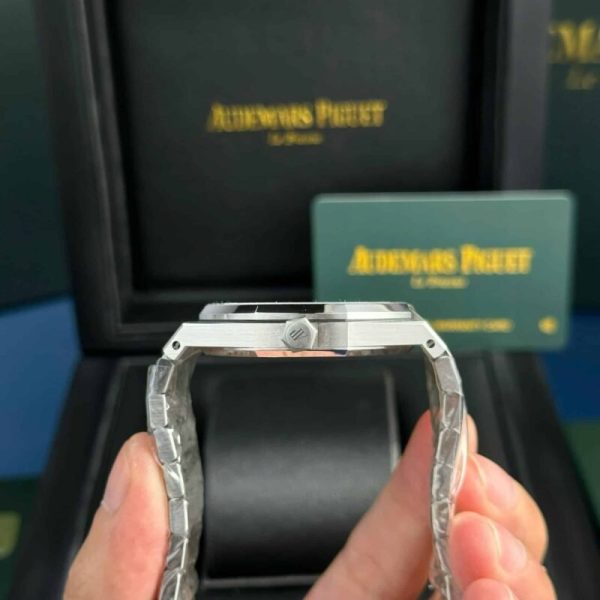 Audemars Piguet Royal Oak 15410BC Frosted Gold Blue Dial Best Replica APSF 41mm - Image 8